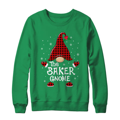 Baker Gnome Buffalo Plaid Matching Christmas Pajama Gift T-Shirt & Sweatshirt | Teecentury.com