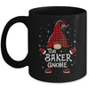 Baker Gnome Buffalo Plaid Matching Christmas Pajama Gift Mug Coffee Mug | Teecentury.com