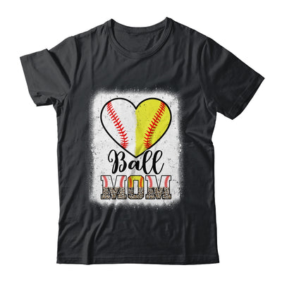 Ball Mom Heart Baseball Softball Mama Mothers Day Shirt & Tank Top | teecentury