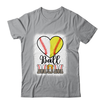 Ball Mom Heart Baseball Softball Mama Mothers Day Shirt & Tank Top | teecentury