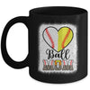 Ball Mom Heart Baseball Softball Mama Mothers Day Mug | teecentury