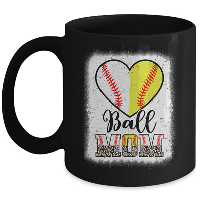 Ball Mom Heart Baseball Softball Mama Mothers Day Mug | teecentury