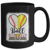 Ball Mom Heart Baseball Softball Mama Mothers Day Mug | teecentury