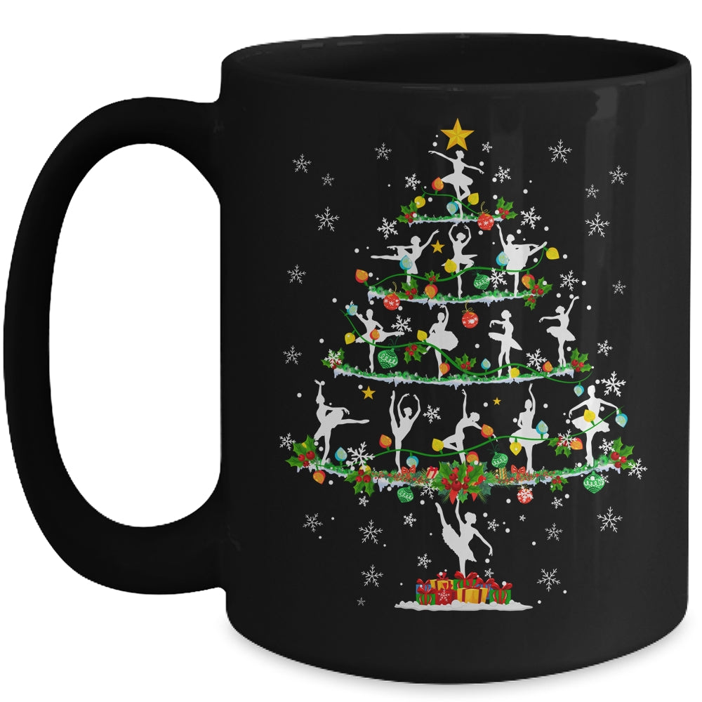 Ballet Dance Xmas Lighting Santa Ballet Dance Christmas Tree Mug Coffee Mug | Teecentury.com