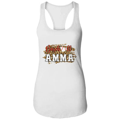 Baseball Amma Leopard Funny Softball Mother's Day T-Shirt & Tank Top | Teecentury.com