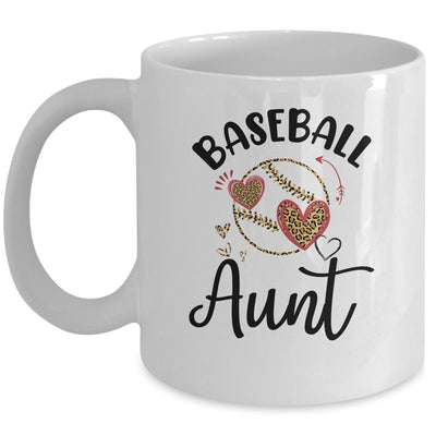 Baseball Aunt Leopard Heart Love Mug Coffee Mug | Teecentury.com
