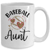 Baseball Aunt Leopard Heart Love Mug Coffee Mug | Teecentury.com