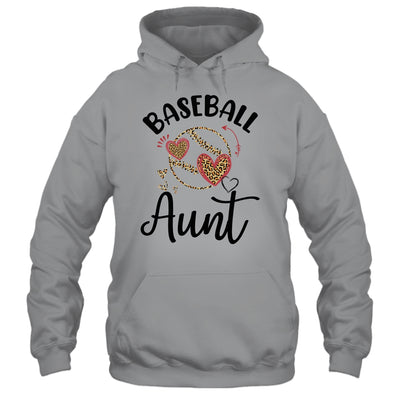 Baseball Aunt Leopard Heart Love T-Shirt & Tank Top | Teecentury.com