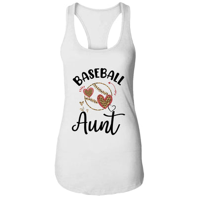 Baseball Aunt Leopard Heart Love T-Shirt & Tank Top | Teecentury.com