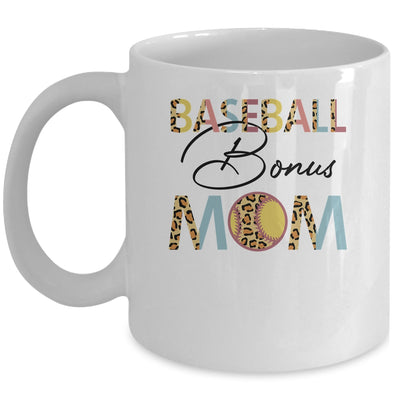 Baseball Bonus Mom Baseball Mom Leopard Mothers Day Mug Coffee Mug | Teecentury.com