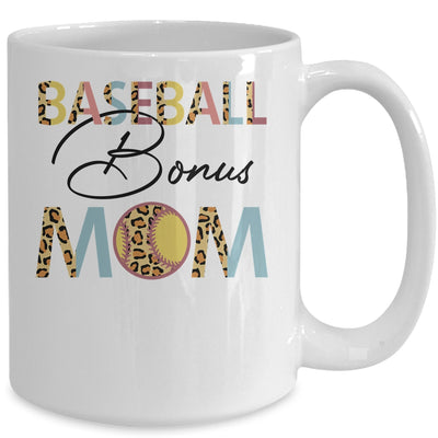 Baseball Bonus Mom Baseball Mom Leopard Mothers Day Mug Coffee Mug | Teecentury.com