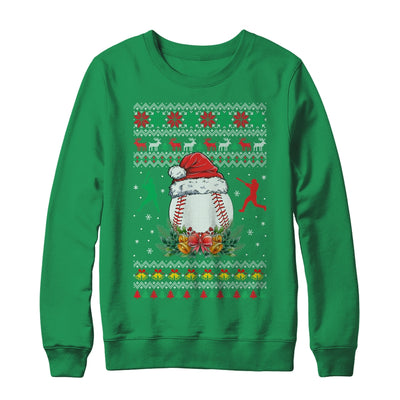 Baseball Christmas Ugly Funny Santa Sport Men Boy Shirt & Sweatshirt | teecentury