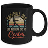 Baseball Dad Like A Regular Dad Cooler Vintage Fathers Day Mug Coffee Mug | Teecentury.com