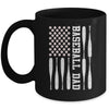 Baseball Dad Vintage USA American Flag Father's Day Mug Coffee Mug | Teecentury.com