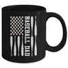 Baseball Dad Vintage USA American Flag Father's Day Mug Coffee Mug | Teecentury.com
