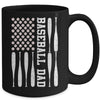 Baseball Dad Vintage USA American Flag Father's Day Mug Coffee Mug | Teecentury.com