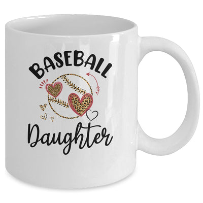Baseball Daughter Leopard Heart Love Mug Coffee Mug | Teecentury.com