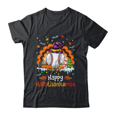Baseball Halloween Christmas Thanksgiving Hallothanksmas Shirt & Sweatshirt | teecentury