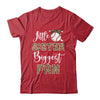 Baseball Little Sister Biggest Fan Baseball Sister Leopard Shirt & Tank Top | teecentury