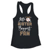 Baseball Little Sister Biggest Fan Baseball Sister Leopard Shirt & Tank Top | teecentury