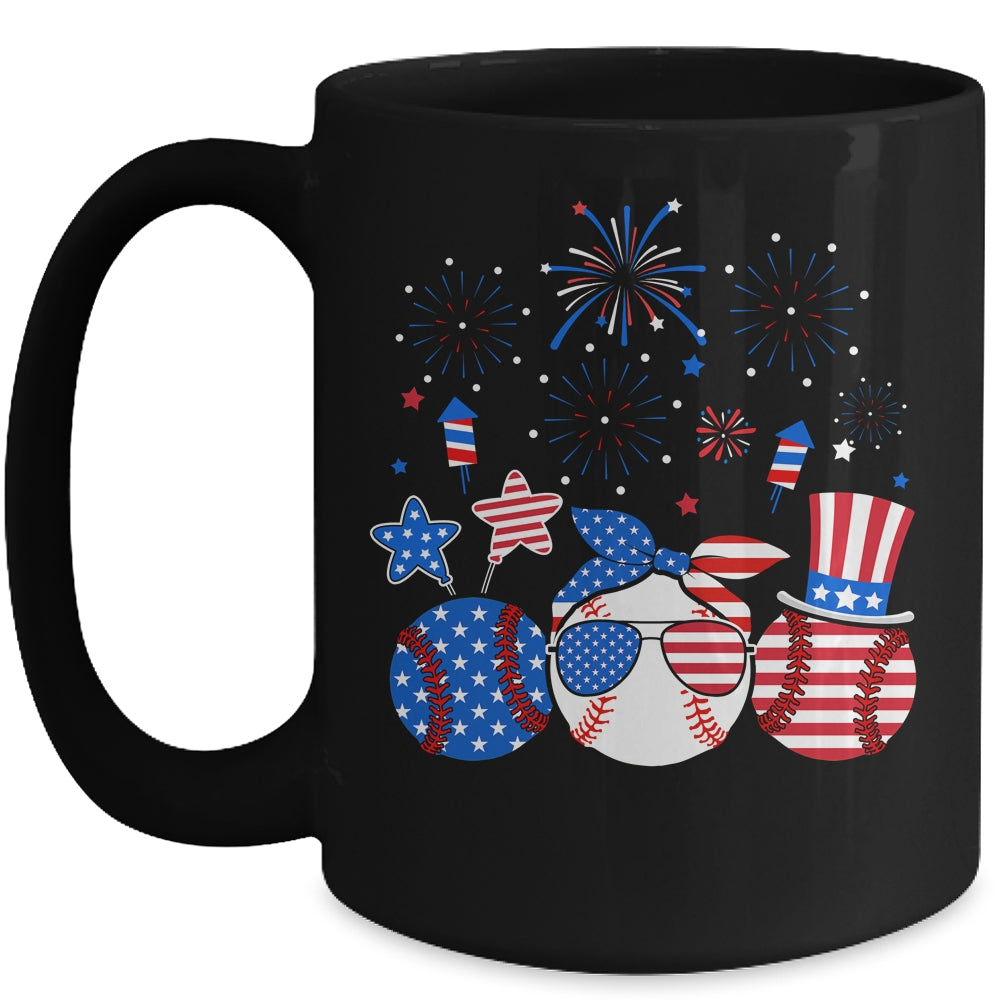 Baseball Lover Patriotic 4th Of July Independence Day Mug | teecentury