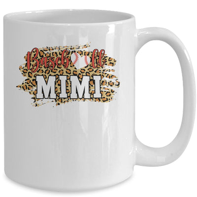 Baseball Mimi Leopard Funny Softball Mother's Day Mug Coffee Mug | Teecentury.com