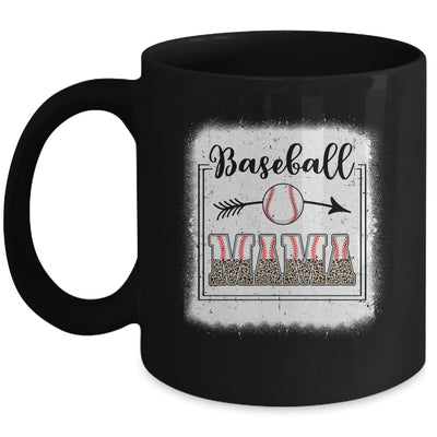 Baseball Mom Baseball Mama Bleached Funny Letter Print Mug | teecentury