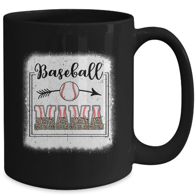 Baseball Mom Baseball Mama Bleached Funny Letter Print Mug | teecentury