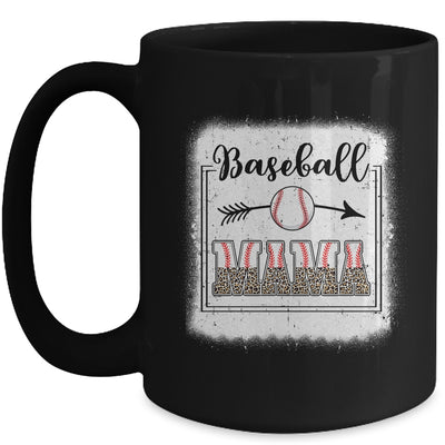 Baseball Mom Baseball Mama Bleached Funny Letter Print Mug | teecentury