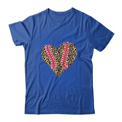 Baseball Mom Leopard Heart Funny Softball Mom Mother's Day T-Shirt & Tank Top | Teecentury.com