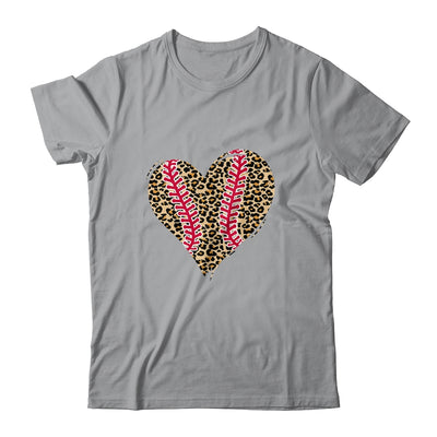 Baseball Mom Leopard Heart Funny Softball Mom Mother's Day T-Shirt & Tank Top | Teecentury.com