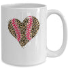 Baseball Mom Leopard Heart Funny Softball Mom Mother's Day Mug Coffee Mug | Teecentury.com