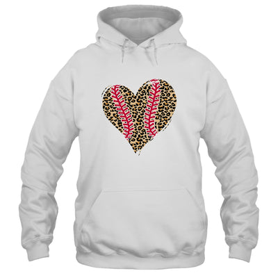 Baseball Mom Leopard Heart Funny Softball Mom Mother's Day T-Shirt & Tank Top | Teecentury.com