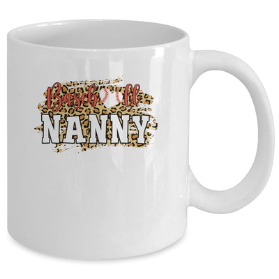 Baseball Nanny Leopard Funny Softball Mother's Day Mug Coffee Mug | Teecentury.com