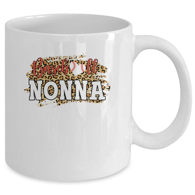 Baseball Nonna Leopard Funny Softball Mother's Day Mug Coffee Mug | Teecentury.com