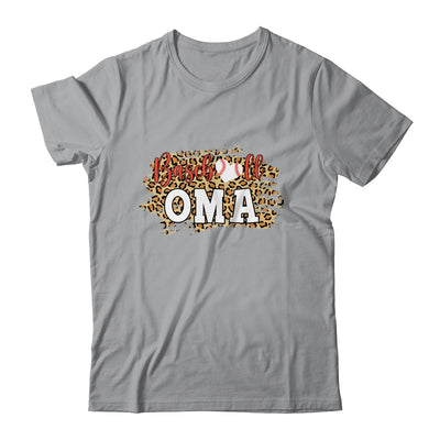 Baseball Oma Leopard Funny Softball Mother's Day T-Shirt & Tank Top | Teecentury.com