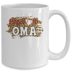 Baseball Oma Leopard Funny Softball Mother's Day Mug Coffee Mug | Teecentury.com