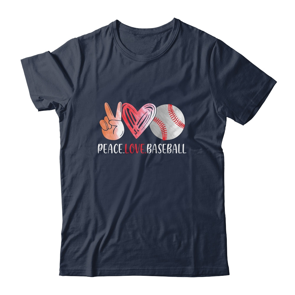 Baseball Player Girls Peace Love Baseball Women T-Shirt & Tank Top | Teecentury.com