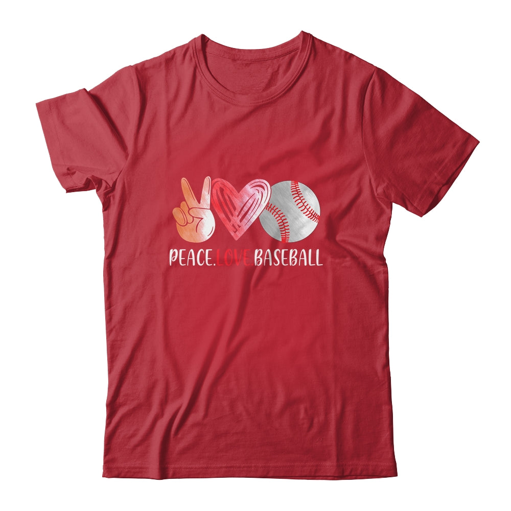 Baseball Player Girls Peace Love Baseball Women T-Shirt & Tank Top | Teecentury.com