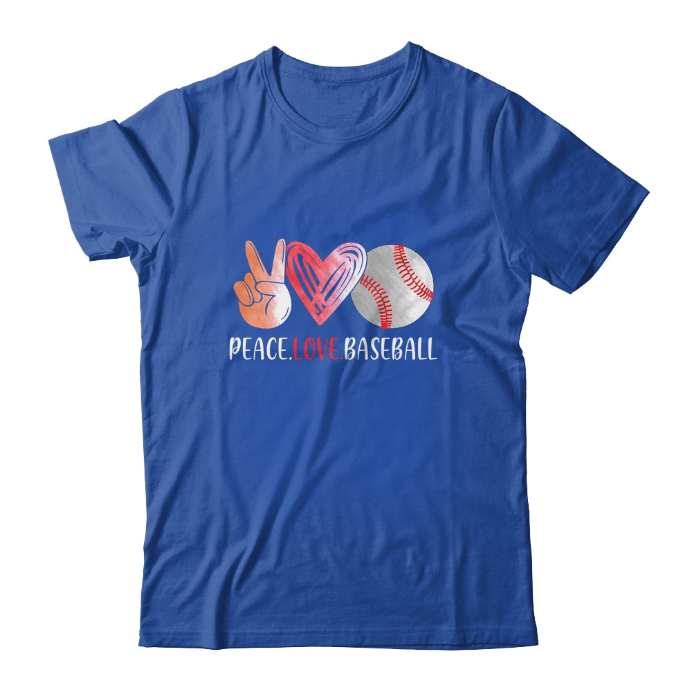 Baseball Player Girls Peace Love Baseball Women T-Shirt & Tank Top | Teecentury.com