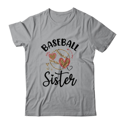 Baseball Sister Leopard Heart Love T-Shirt & Tank Top | Teecentury.com