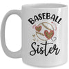 Baseball Sister Leopard Heart Love Mug Coffee Mug | Teecentury.com