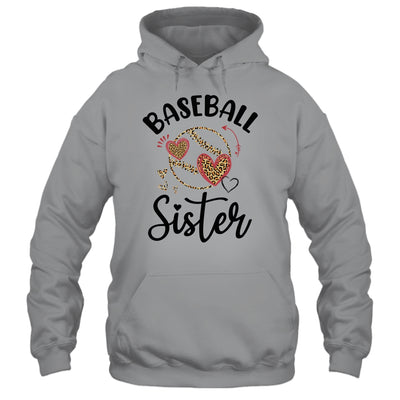 Baseball Sister Leopard Heart Love T-Shirt & Tank Top | Teecentury.com