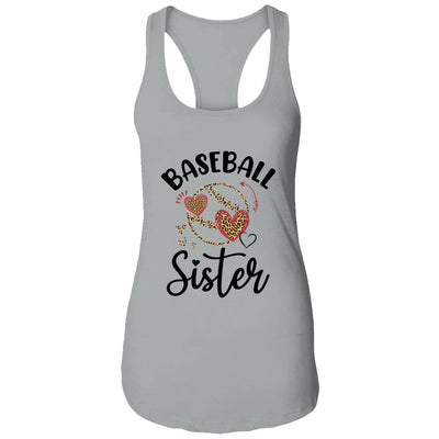 Baseball Sister Leopard Heart Love T-Shirt & Tank Top | Teecentury.com