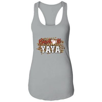 Baseball Yaya Leopard Funny Softball Mother's Day T-Shirt & Tank Top | Teecentury.com