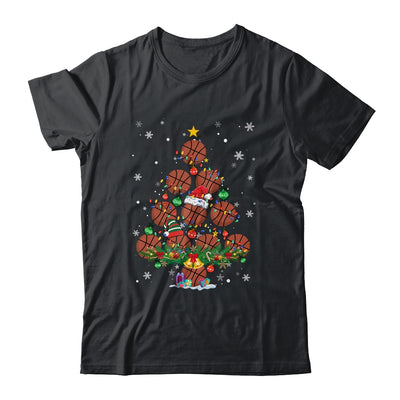 Basketball Christmas Tree Santa Pickleball X Mas Lights Shirt & Sweatshirt | teecentury