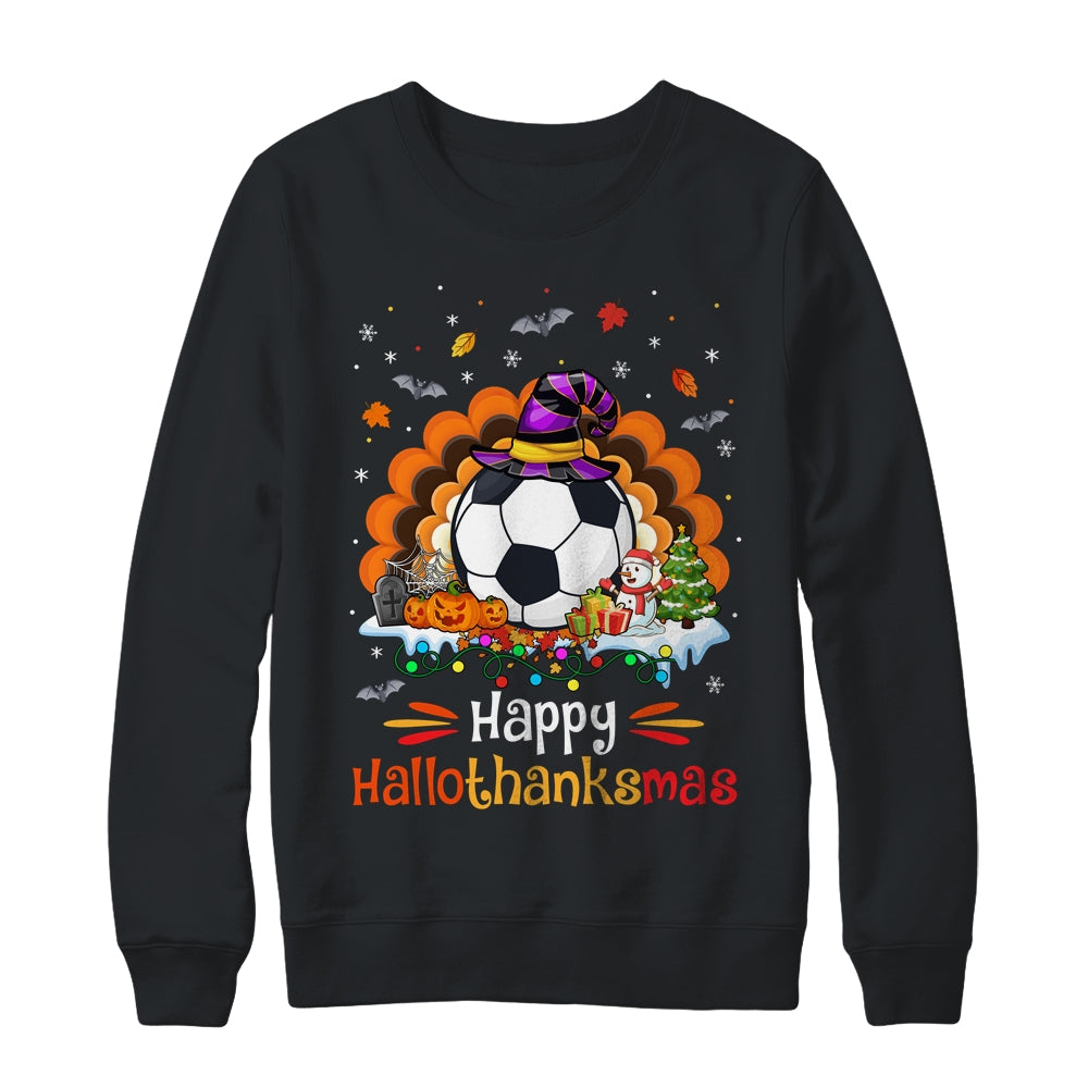 Basketball Halloween Christmas Thanksgiving Hallothanksmas Shirt & Sweatshirt | teecentury