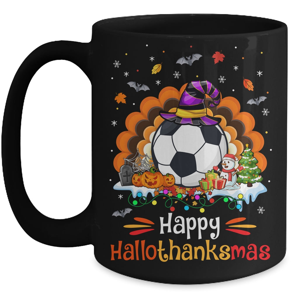 Basketball Halloween Christmas Thanksgiving Hallothanksmas Mug | teecentury