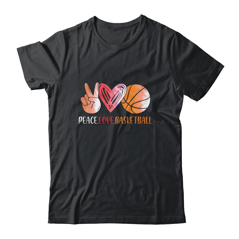 Basketball Player Girls Peace Love Basketball Women T-Shirt & Tank Top | Teecentury.com