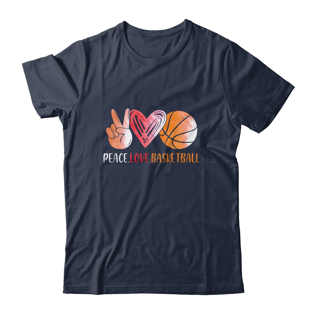 Basketball Player Girls Peace Love Basketball Women T-Shirt & Tank Top | Teecentury.com